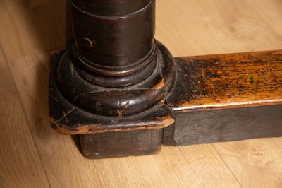 Lot 313 - An antique oak refectory table