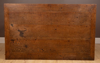 Lot 313 - An antique oak refectory table