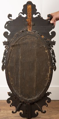 Lot 93 - French style walnut and gilt painted mirror...