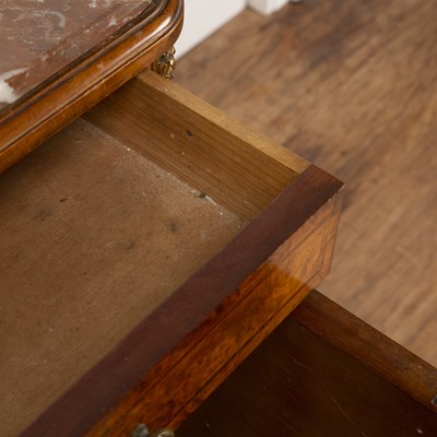 Lot 68 - French burr walnut commode or side table with...