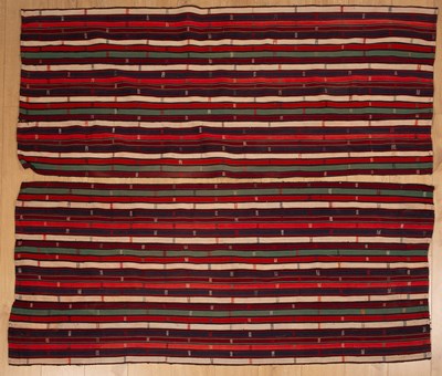 Lot 400 - A pair of striped Kilim rugs