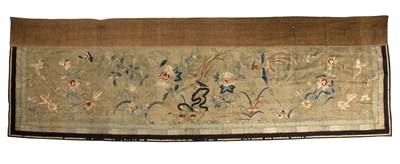 Lot 364 - Green silk altar panel Chinese, 19th Century...