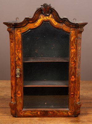 Lot 244 - A 19th century Dutch marquetry wall cabinet