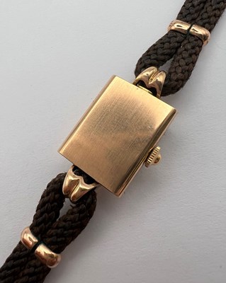 Lot 250 - A lady's wristwatch by Omega, the rectangular...