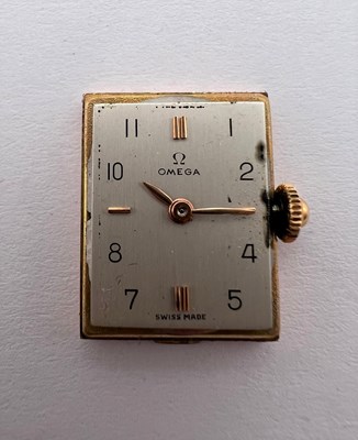 Lot 250 - A lady's wristwatch by Omega, the rectangular...