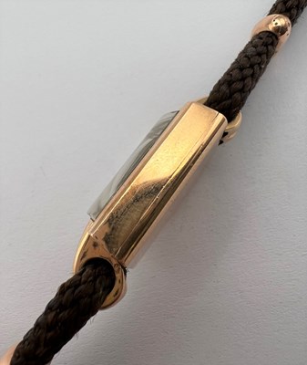 Lot 250 - A lady's wristwatch by Omega, the rectangular...