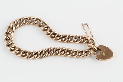 Lot 64 - A curb-link bracelet, of hollow design,...