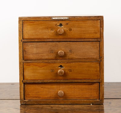 Lot 114 - Set of desk drawers with four drawers, having...