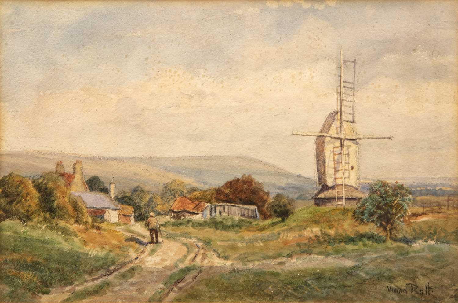 Lot 184 - Vivian Rolt (1874-1933) 'Landscape with figure...