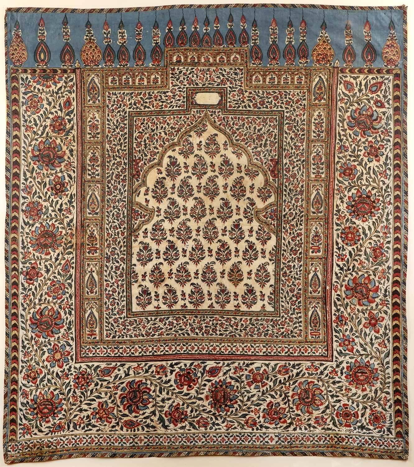 Lot 234 - Large printed cotton panel Indian, with...