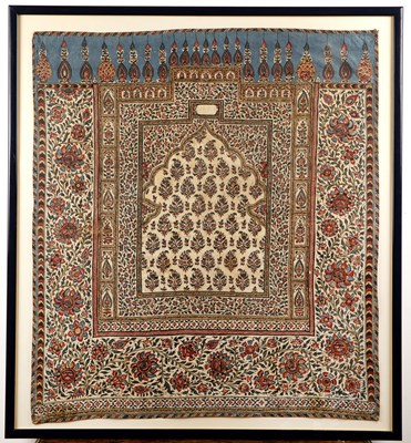 Lot 234 - Large printed cotton panel Indian, with...