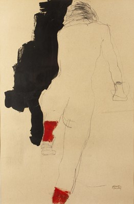 Lot 241 - Heskel Joory (1925-2015) Nude with Knee Raised...