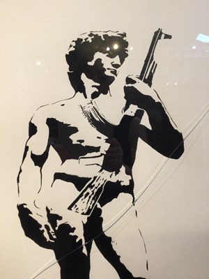 Lot 111 - Blek Le Rat (b.1951) David with Kalashnikoff...