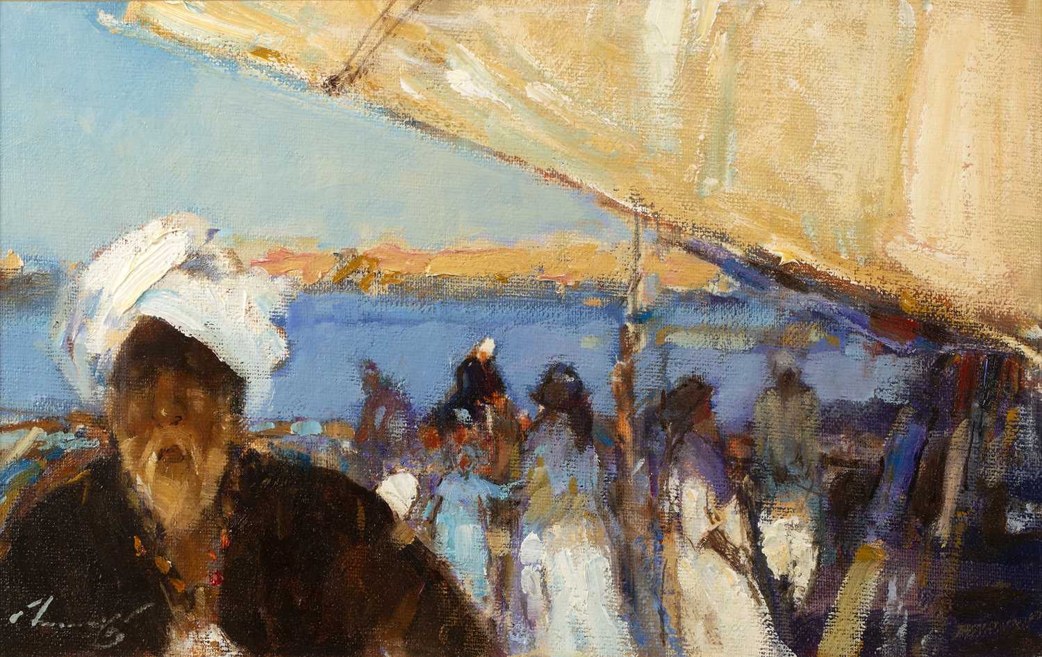Lot 123 - Ken Moroney (1949-2018) Figures, North Africa...