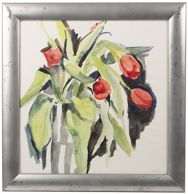 Lot 128 - Tessa Newcomb (b.1955) Two Flower studies,...