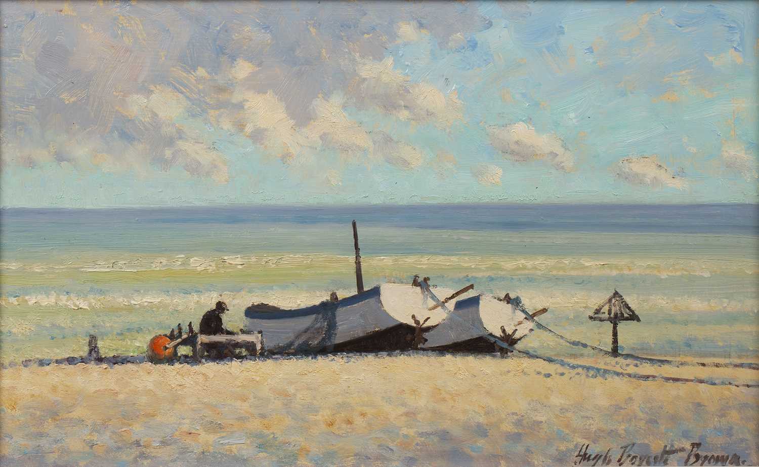 Lot 194 - Hugh Boycott-Brown (1909-1990) Mending Nets,...