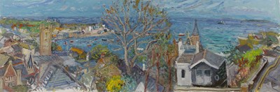 Lot 152 - Linda Weir (b.1951)  Wide View Across St Ives,...