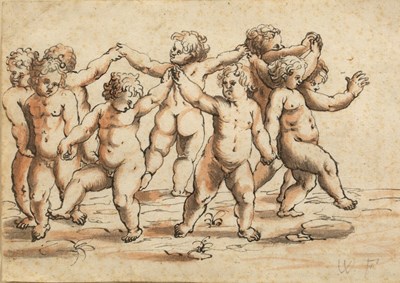 Lot 248 - 18th century English school Cherubs revelling...