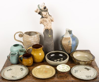 Lot 199 - Group of studio pottery including a large...