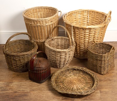 Lot 198 - Group of handmade and other baskets (7)...