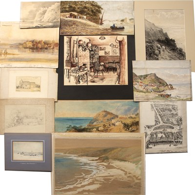 Lot 263 - A folder of fourteen 19th and early 20th...