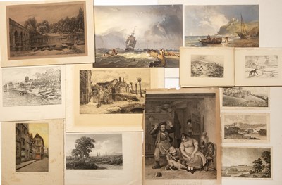 Lot 19 - A folio of thirty one Victorian engravings,...