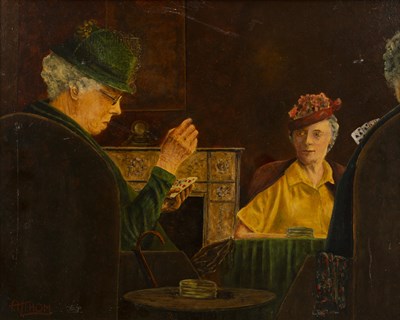 Lot 283 - Alan S Thompson The Bridge Players, signed,...
