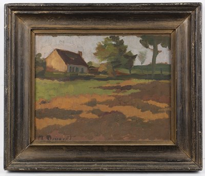 Lot 276 - Armand Drouant French landscape with cottage,...