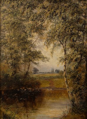 Lot 276 - Armand Drouant French landscape with cottage,...