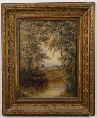 Lot 276 - Armand Drouant French landscape with cottage,...