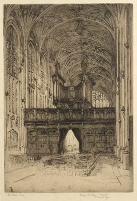 Lot 11 - M Oliver Rae 'Kings College Chapel, Cambridge',...