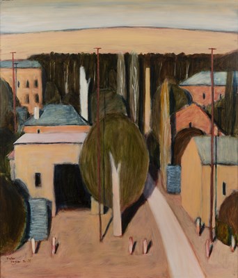 Lot 275 - Dieter Engler (b.1958) 'Landscape with chimney'...