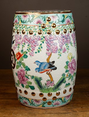 Lot 504 - A 20th century Chinese porcelain garden stool
