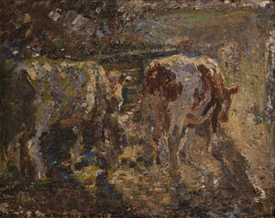 Lot 269 - Harry Fidler (1856-1935) Landscape with cattle,...