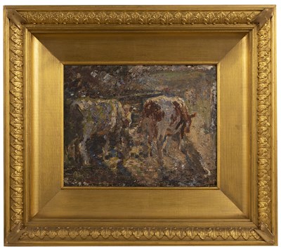 Lot 269 - Harry Fidler (1856-1935) Landscape with cattle,...