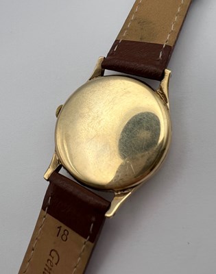 Lot 255 - A 9ct gold cased wristwatch by Omega, the...
