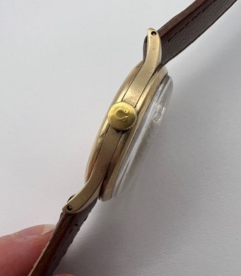Lot 255 - A 9ct gold cased wristwatch by Omega, the...