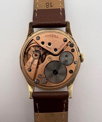 Lot 255 - A 9ct gold cased wristwatch by Omega, the...