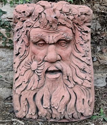 Lot 577 - A cast stone fountain mask of Neptune