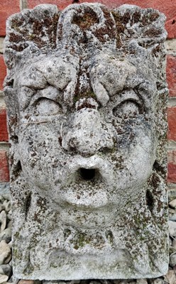 Lot 556 - An 18th century style grotesque fountain mask