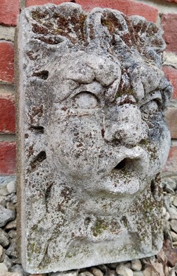 Lot 556 - An 18th century style grotesque fountain mask