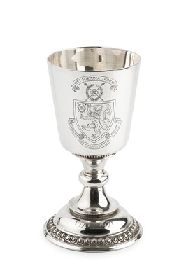 Lot 682 - A silver goblet, with tapered bowl, waisted...