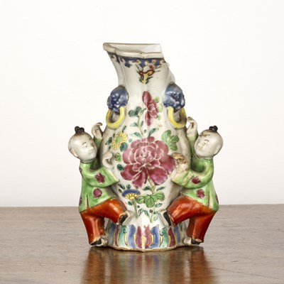 Lot 76 - Famille rose wall pocket Chinese, late 18th...