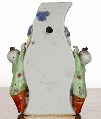 Lot 76 - Famille rose wall pocket Chinese, late 18th...