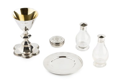 Lot 685 - A late Victorian silver travelling communion...