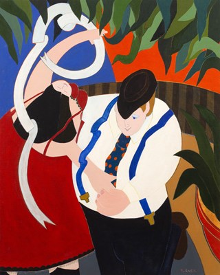 Lot 530 - Brian Turner (b.1956) 'Tango', signed, acrylic,...