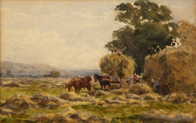 Lot 187 - Vivian Rolt (1874-1933) 'Farm labourers with...