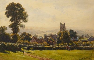 Lot 188 - Vivian Rolt (1874-1933) 'Village scene',...