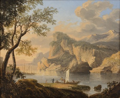 Lot 250 - After Salvator Rosa Figures embarking on a...