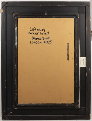 Lot 222 - Bianca Smith (b.1975) Left study dancer in red,...